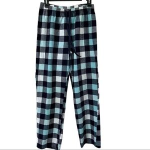 Croft & Borrow SZ Small Pajamas Plaid Black White Plaid 100% Cotton